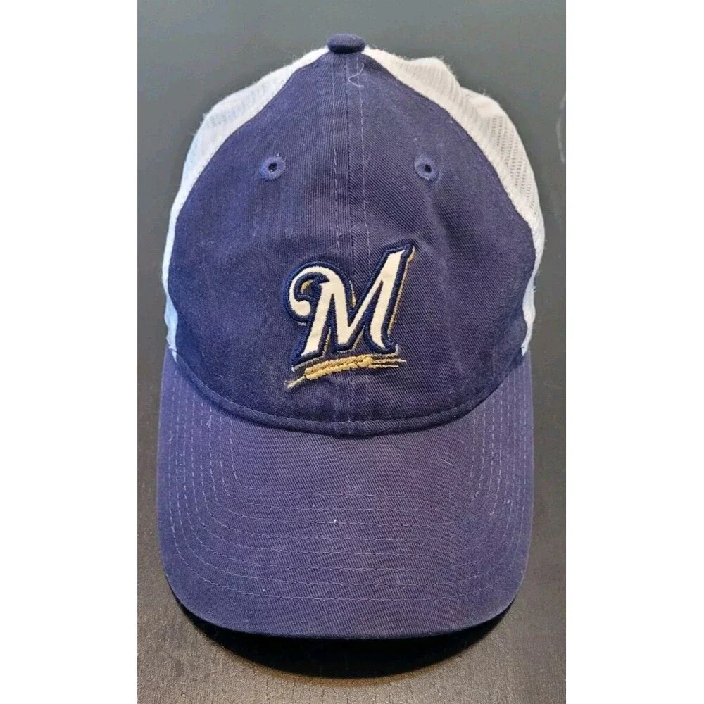 Milwaukee Brewers Hat Cap Snapback Blue White New Era MLB Baseball Women's